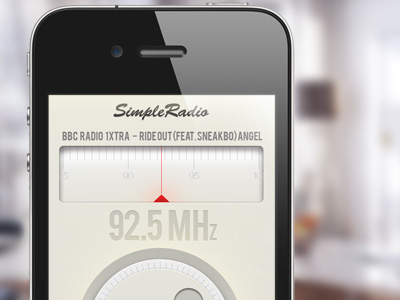 Simple Radio App app button four plus iphone radio scroll