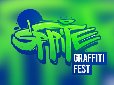 Sprite Graffiti Fest Logo calligraphy festival graffiti hand logo sprite tag vector written