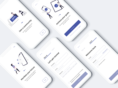 Mobile app onboarding illustrations login minimal mobile mobileapp onboarding signup ui web