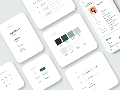 Profile Design System app branding component library dashboards design design system design systems guidelines input fields minimal mobile product design profile profile page style guide ui ux visual design web