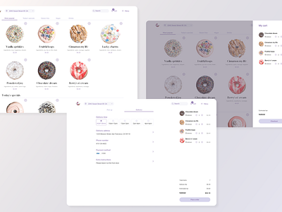 Donut checkout flow (web) ui web design