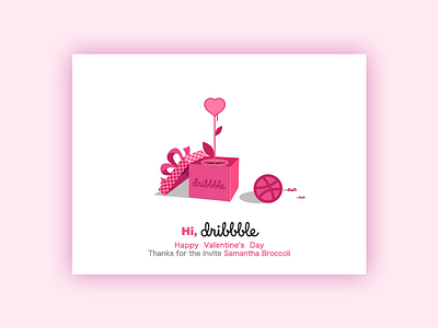 hello Dribbble day happy valentines