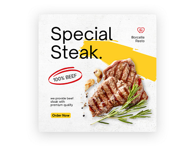 Food Social Media Post - Exploration ads advertising banner branding business design food graphic design illustration instagram instagram post social media post steak