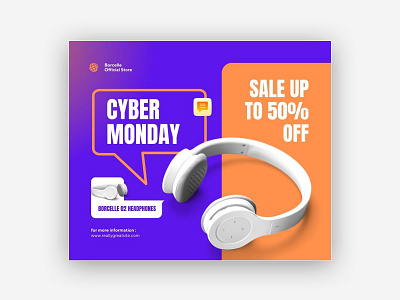 Headphone Promo Social Media Post - Exploration ads advertising banner branding design dribbble facebook graphic design instagram modern music portfolio promo social media