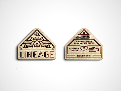 Lineage Hang Tags cannabis hangtag hemp icons idenity lasercut logo pins steve bullock