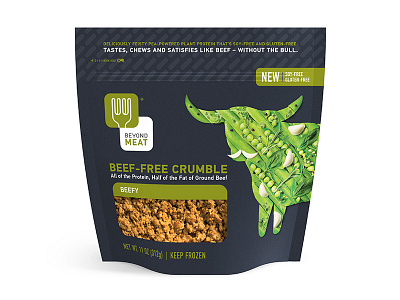 Beyond Meat Beefy beef beyond meat cow food packaging pouch steve bullock vegan