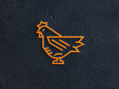 Chicken Icon chicken icon illustration meat metal steve bullock