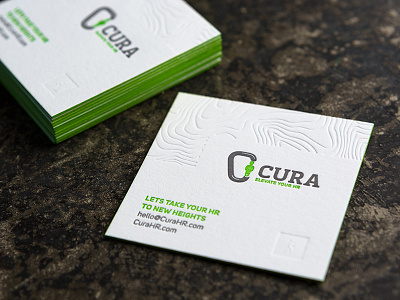 Cura Business Cards cards cura edge painted hr icon letterpress square steve bullock