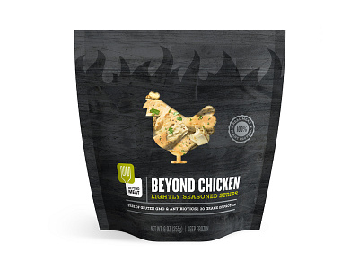 Beyond Meat packaging exploration beyond meat chicken flames food illustration meat packaging steve bullock