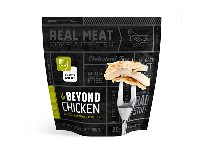 Beyond Meat packaging exploration beyond meat chicken flame food illustration meat packaging steve bullock