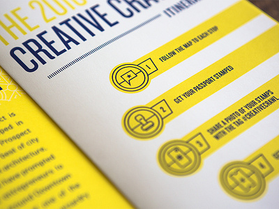 Creative Crawl passport icons map passport stamp steve bullock