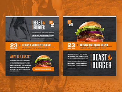 Beast Burger landing pages