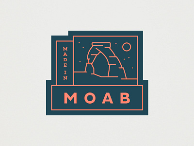 Made In Moab badge illustration logo moab steve bullock