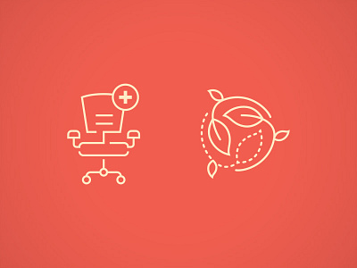 Join Icons chair icon illustration leaf line steve bullock vector