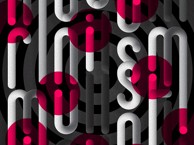 Modernism Must Die dots modern pattern steve bullock target tube typography vector
