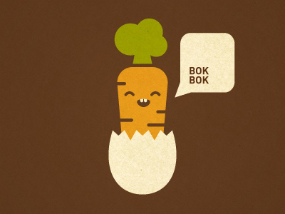Bok Bok carrot chicken egg illustration steve bullock tshirt