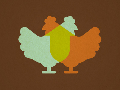 Chicken Illusion arrow chicken illustration steve bullock tshirt