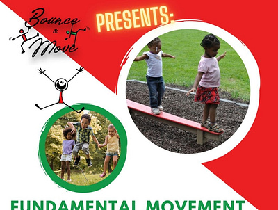 Social Media Post: Bounce and Move Physical Literacy design graphic design