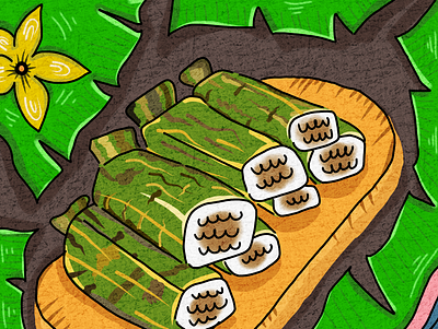 Lemper My Favorite Food 2d art design digital art fine art illustration story art