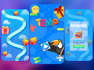 TEMP game UI animation app branding design graphic design illustration logo ui vector