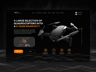 Quadrocopters store landing page concept concept drone landing landing page shop ui ux web wed design