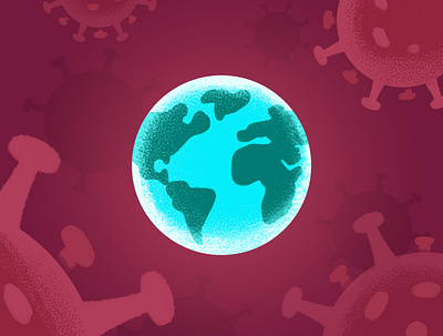 Covid and Healthcare coronavirus covid 19 design earth editorial globe healthcare illustration pandemic texture world