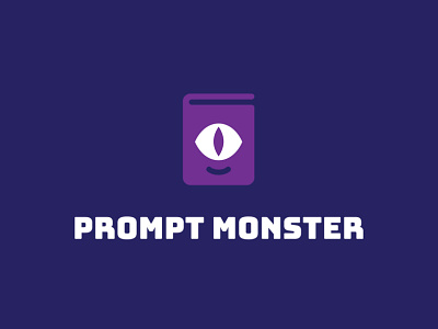 Prompt Monster book design eye happy icon introspection journal logo monster writing