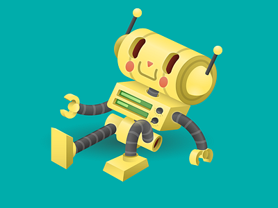 Chillbot character chill robot vector
