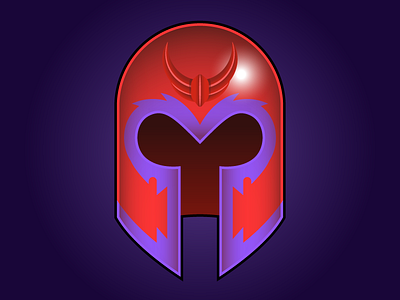 Magneto's Helmet gradient helmet illustration magneto vector villain xmen