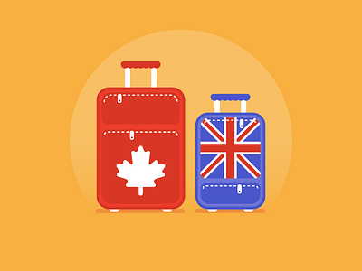 Home Again arrival britain canada england home suitcase travel uk