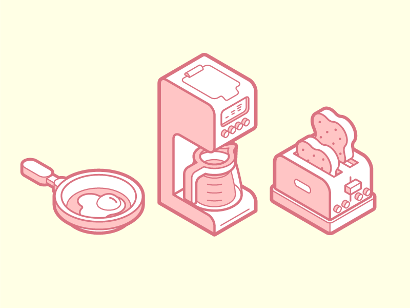 Isometric Appliances by Hayden Aube on Dribbble