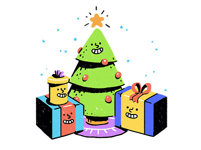 Happy Holiday Giveaway character christmas contest face festive giveaway happy present season star tree winter