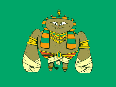 Feline cartoon cat challenge character design egypt egyptian god illustration