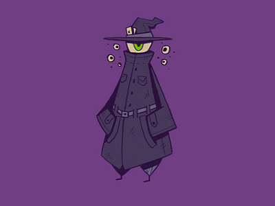 Fortune Teller character coat eye eyeball magic psychic quest seer trenchcoat