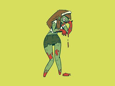 Undead blood cartoon character dead design girl quest sketch skirt zombie