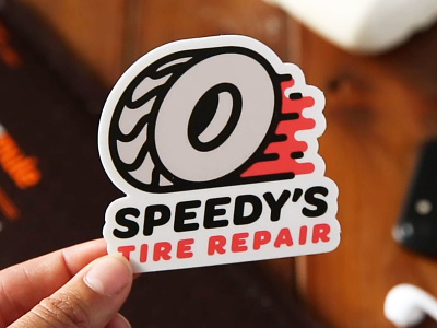 Speedy's Tire Repair auto car cut line fast logo speedy sticker sticker design sticker mule tire vector vehicle wheel