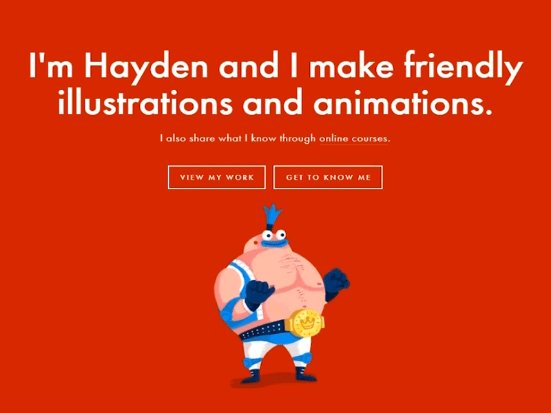 New Website! animation character design happy illustration luchador mexican portfolio website wrestler
