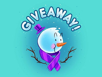 Holiday Giveaway! cartoon character character design christmas contest design free frosty give away happy illustration skillshare snow snowman texture