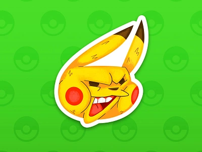 Pikachu cartoon character electric happy illustration mouse nintendo nintendo switch pikachu pokedex pokemon pokemon go raichu smash bros sticker sticker art texture thunderbolt ultimate