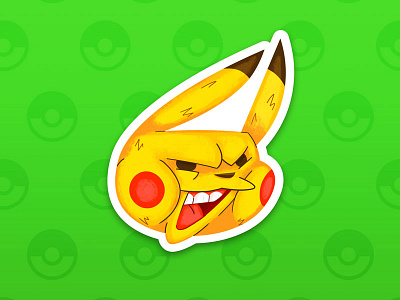 Pikachu cartoon character electric happy illustration mouse nintendo nintendo switch pikachu pokedex pokemon pokemon go raichu smash bros sticker sticker art texture thunderbolt ultimate