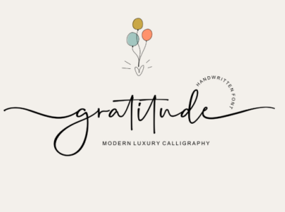 GRATITUDE FONT SPECIMEN font gratitude font