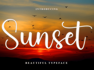 Sunset Font 3d animation branding font fonts graphic design logo motion graphics ui