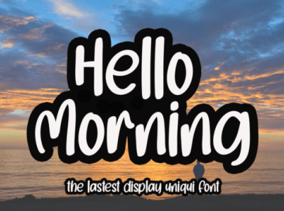 Hello Morning Font 3d animation branding graphic design logo motion graphics ui