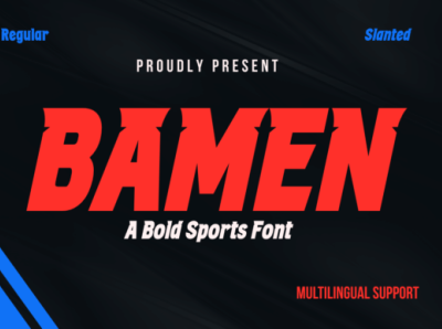 Bamen Font 3d animation branding font graphic design logo motion graphics ui