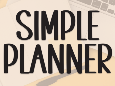 Simple Planner Font 3d animation branding font graphic design logo motion graphics ui