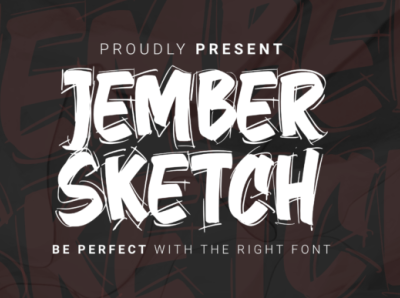 Jember Sketch Font 3d animation branding font graphic design logo motion graphics ui