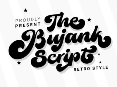 The Bujank Script Font 3d animation branding font graphic design logo motion graphics ui