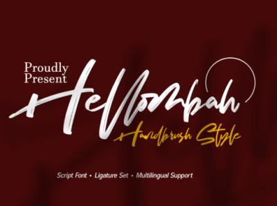 Hellombah Font 3d animation branding graphic design logo motion graphics ui
