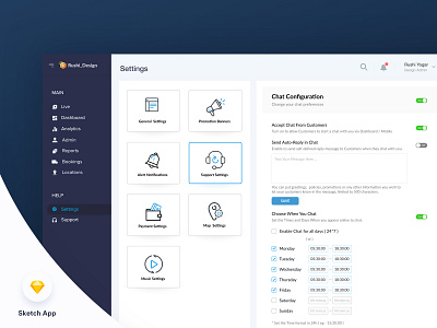 Settings Page-Dashboard