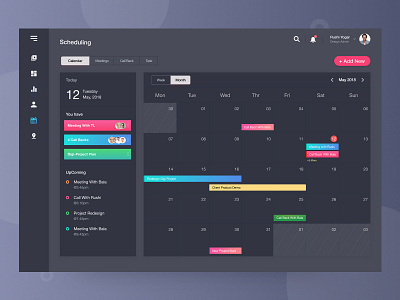 Scheduling Made Simple - Dark Theme